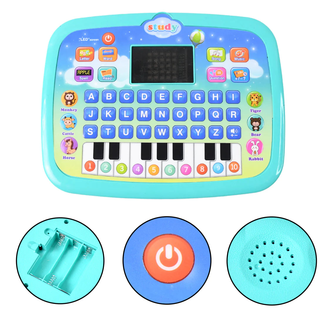 Learning Educational Computer Kids Piano Laptop With Led Screen Music