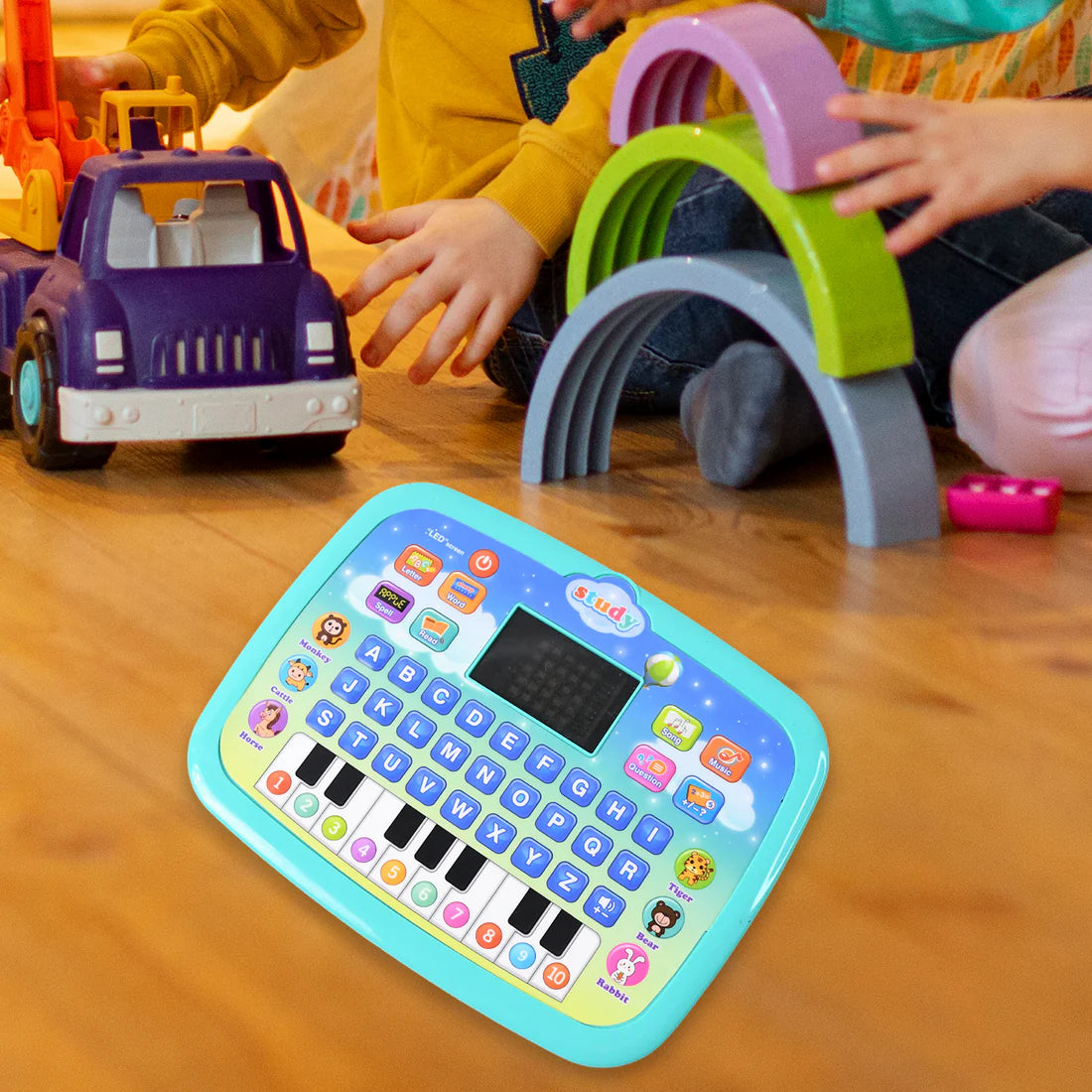 Learning Educational Computer Kids Piano Laptop With Led Screen Music