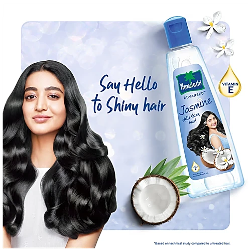 Parachute Advansed - Jasmine, Non-Sticky Coconut Hair Oil, For Shiny, Strong Hair, 90 ml