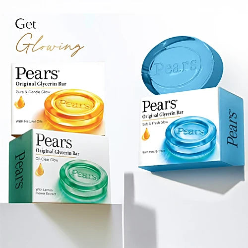 Pears Soft & Fresh Glycerine & Mint Extracts Bathing Bar, 100 g