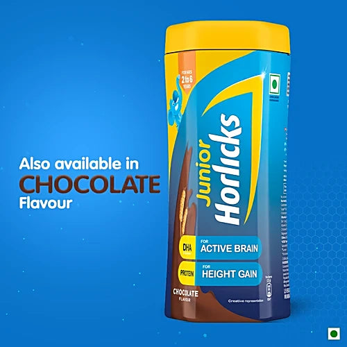 Junior Horlicks Nutrition Drink - Vanilla Flavour, 500 g Jar