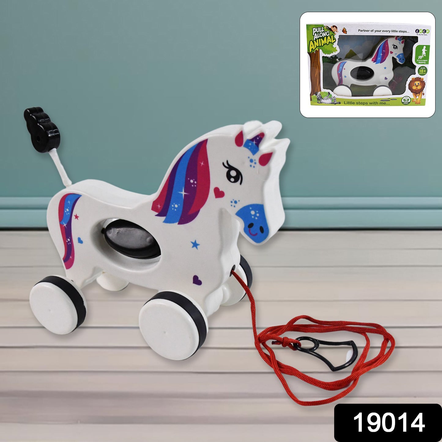 Pull Along Toy Unicorn Pull String Toys For Babies