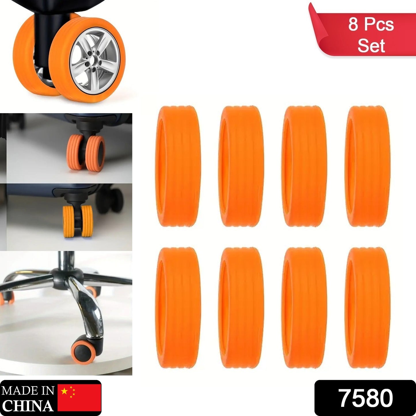 Luggage Wheel Covers 8 4 Pcs Luggage Wheel Covers For Suitcase Reduce Noise For Travel Luggage Suitcase Silicone Suitcase Wheels Cover For Protect Suitcase Wheels (8 Pcs 4 Pc Set)