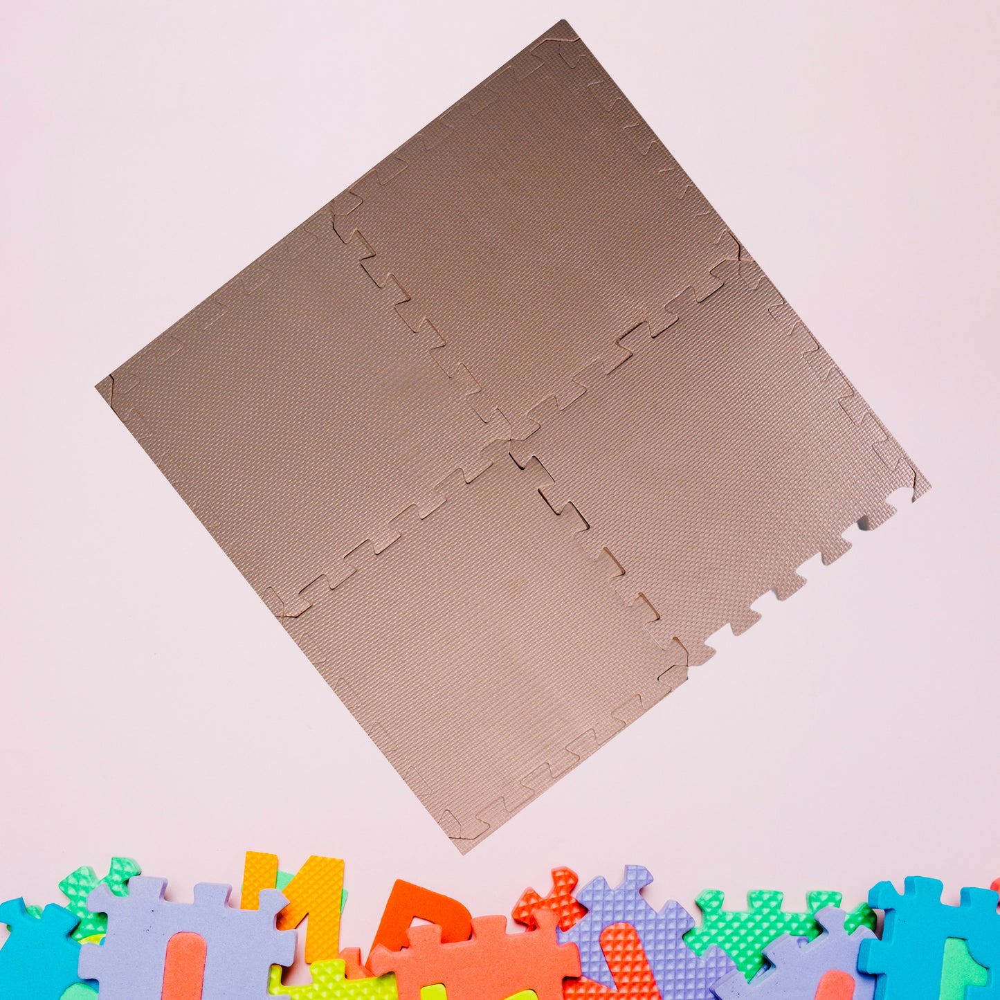 7539 Kids Mats For Floor Soft Plush Foam Babies Puzzle Interlocking Play Mats For Crawling Playing Tile Mat Carpet Rug For Infants And Toddlers (Size - 63x63cm Set Of 4pc)