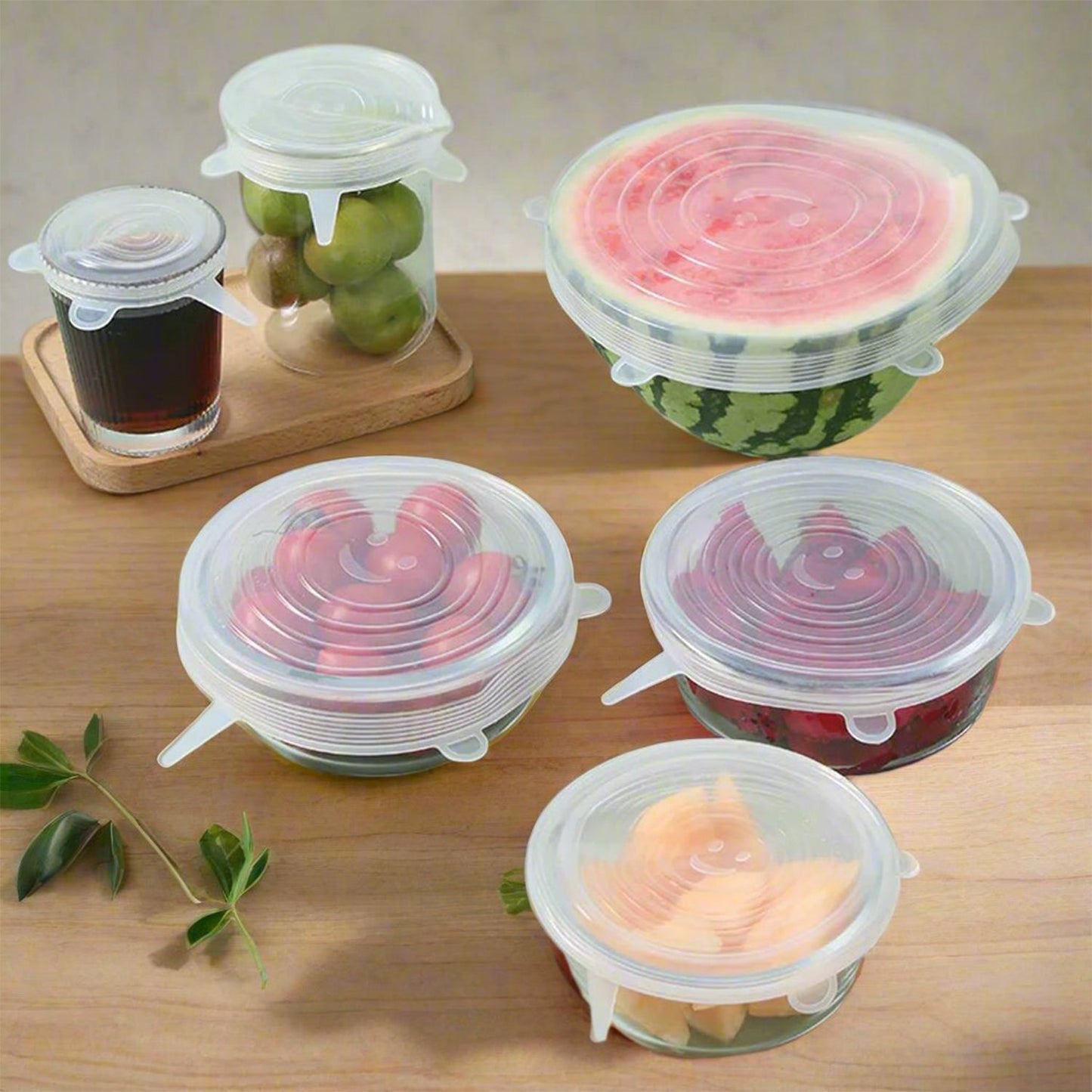 Silicone Food Cover Stretch Lids (6 Pcs Set 62 Gm)