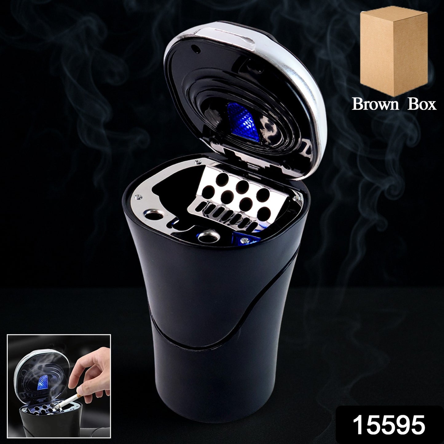Portable Smokeless Led Car Ashtray (1 Pc)