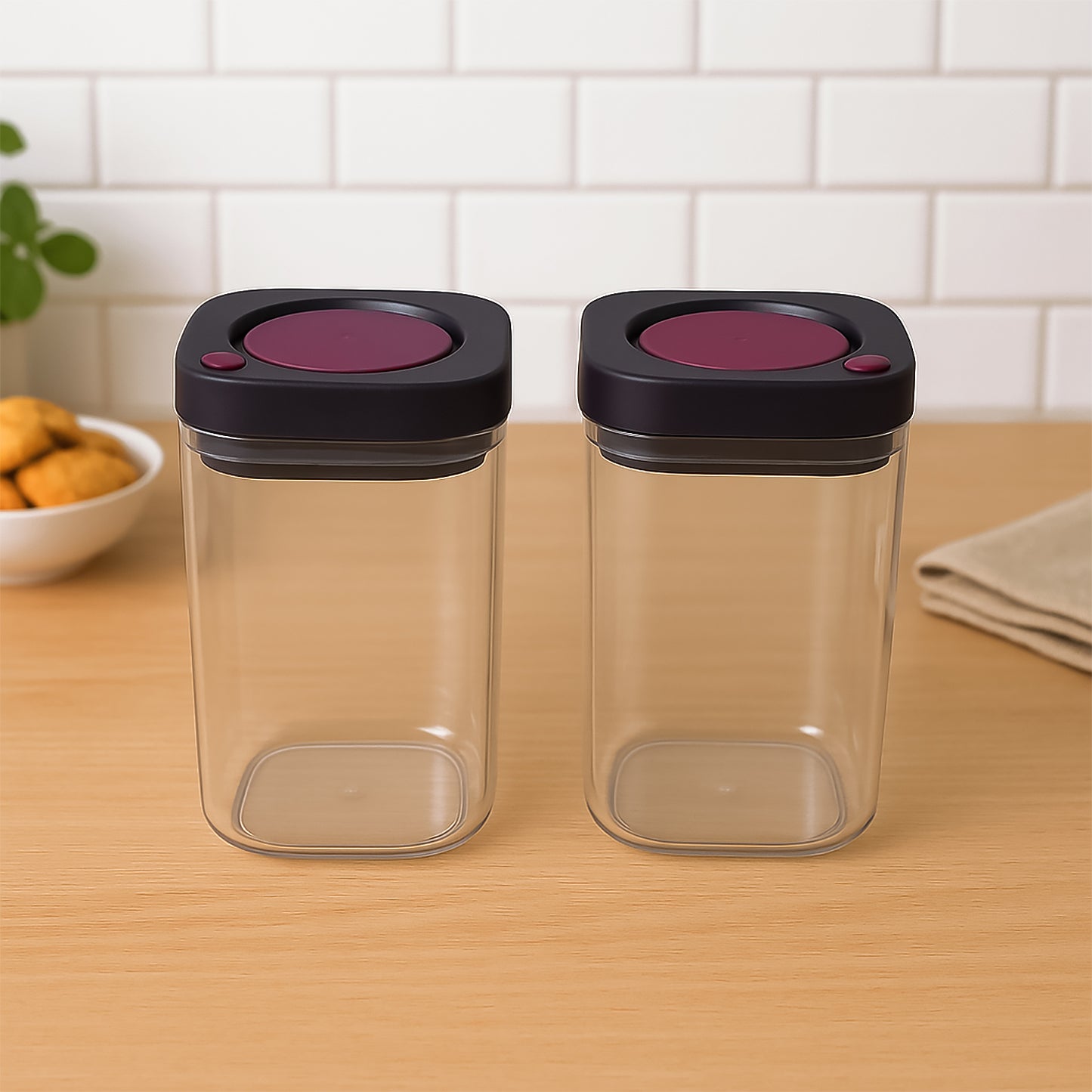 Supermom Airtight Kitchen Storage Containers (2 Pc Set 1200ml)