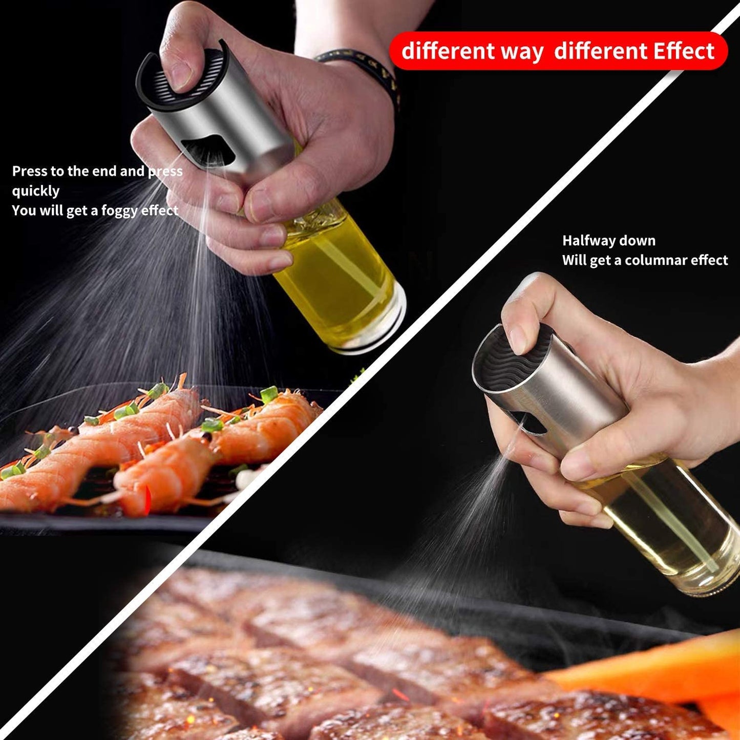 7126 Oil Sprayer Dispenser Oil Versatile Glass Spray Bottle For Cooking Multi Use Bottle