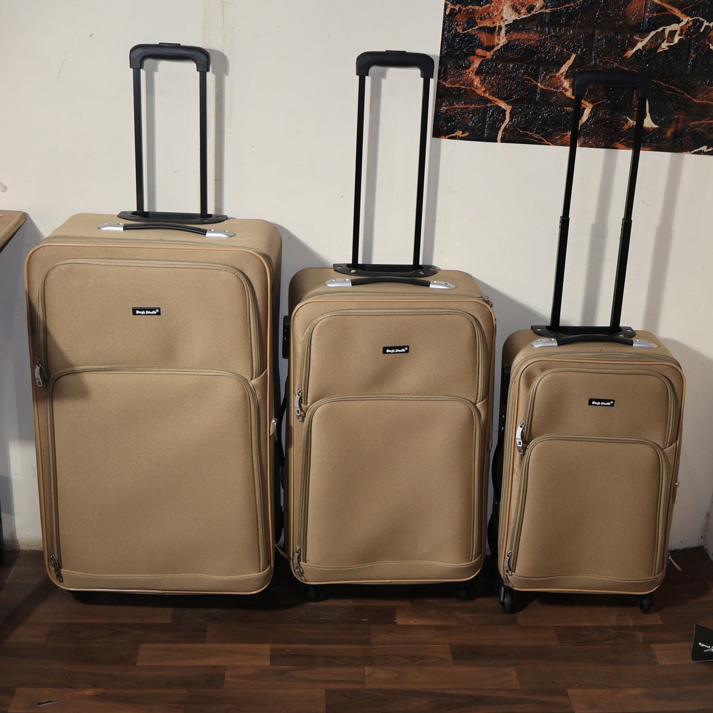 3 In 1 Soft Side Trolley Luggage Set 3 Piece