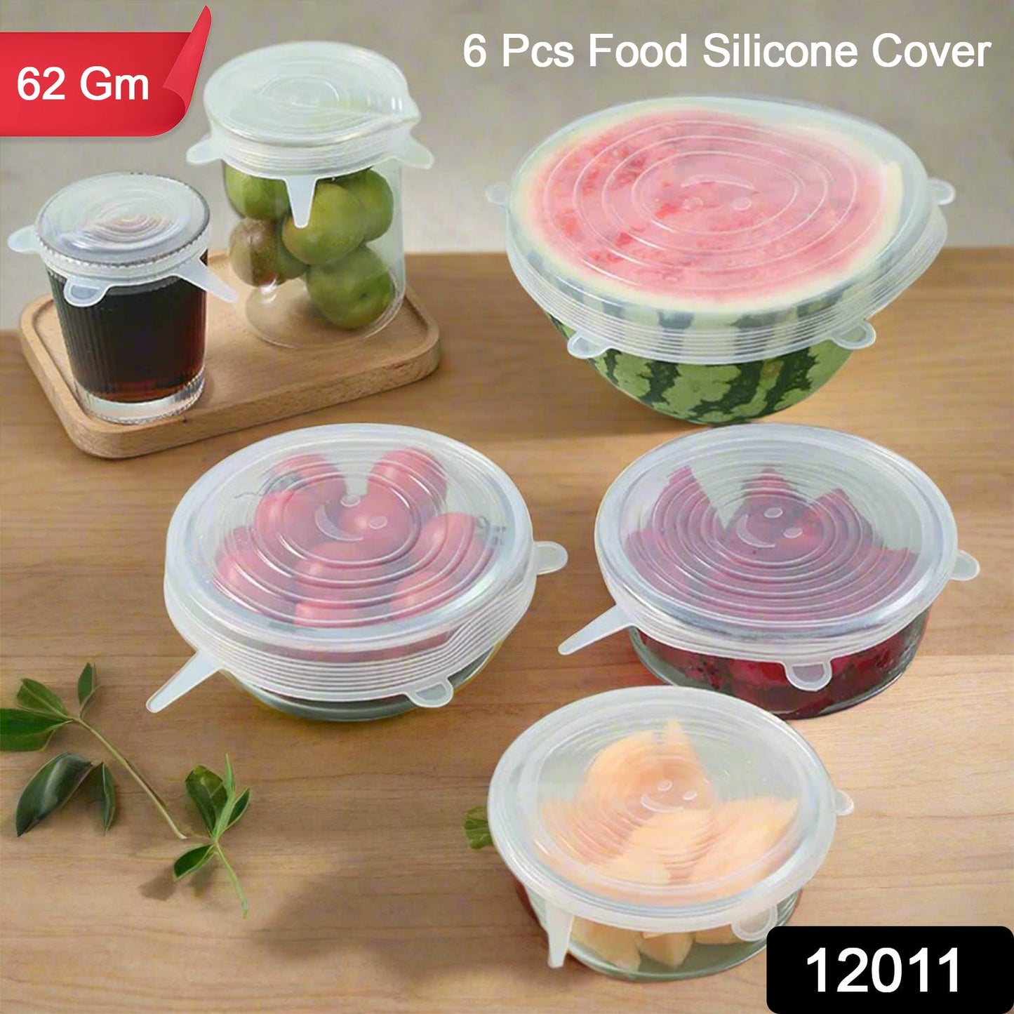 Silicone Food Cover Stretch Lids (6 Pcs Set 62 Gm)
