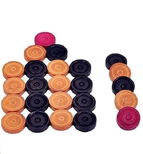 Premium Matte Finish Carrom Board with Striker, Coins & amp; Powder – 20 Inch (Small)
