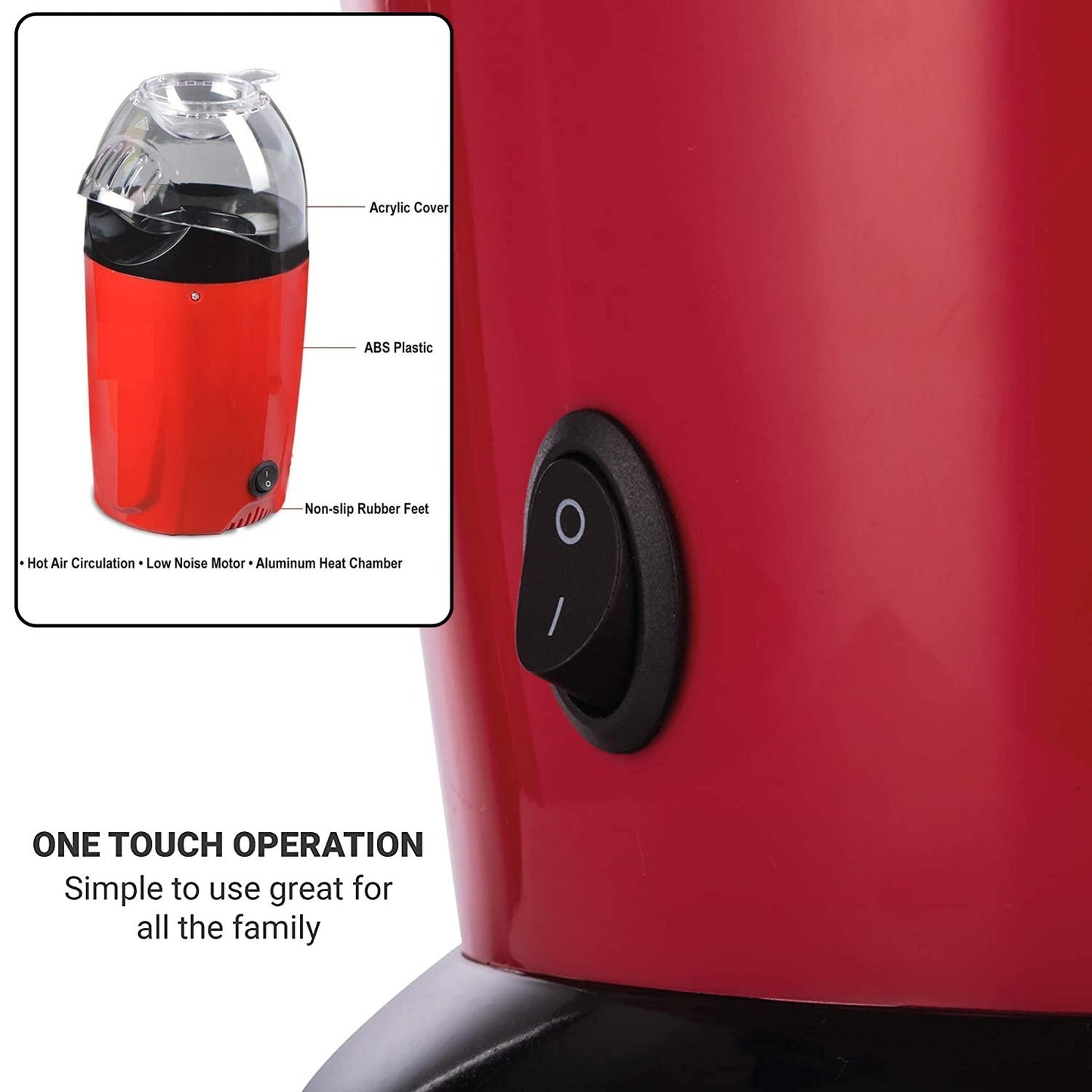 2513 Hot Air Popcorn Popper Electric Machine Snack Maker