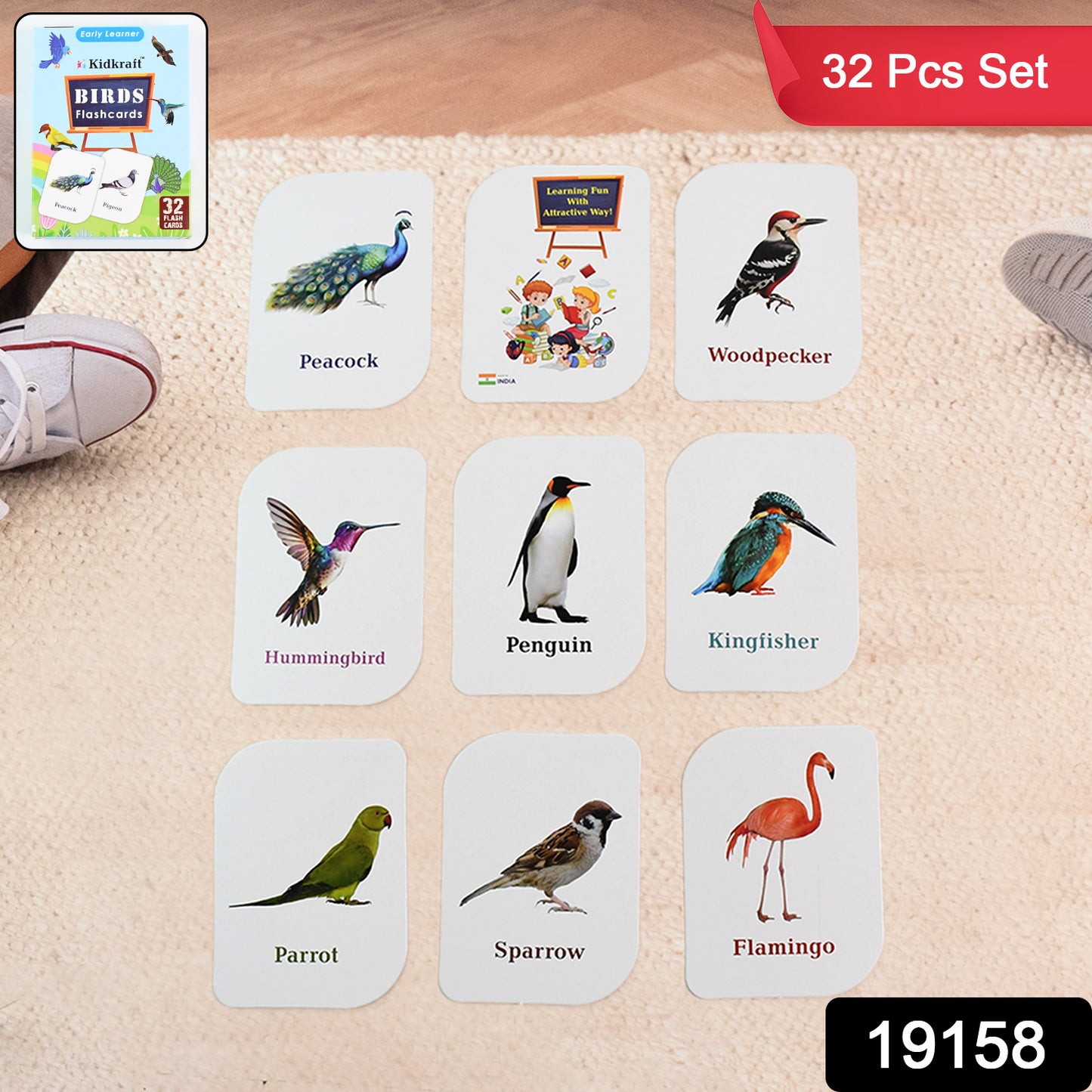 Kidkraft Early Learner Educational Flashcards 32 Birds