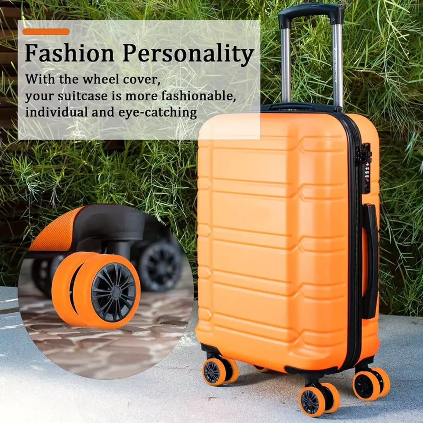 Luggage Wheel Covers 8 4 Pcs Luggage Wheel Covers For Suitcase Reduce Noise For Travel Luggage Suitcase Silicone Suitcase Wheels Cover For Protect Suitcase Wheels (8 Pcs 4 Pc Set)