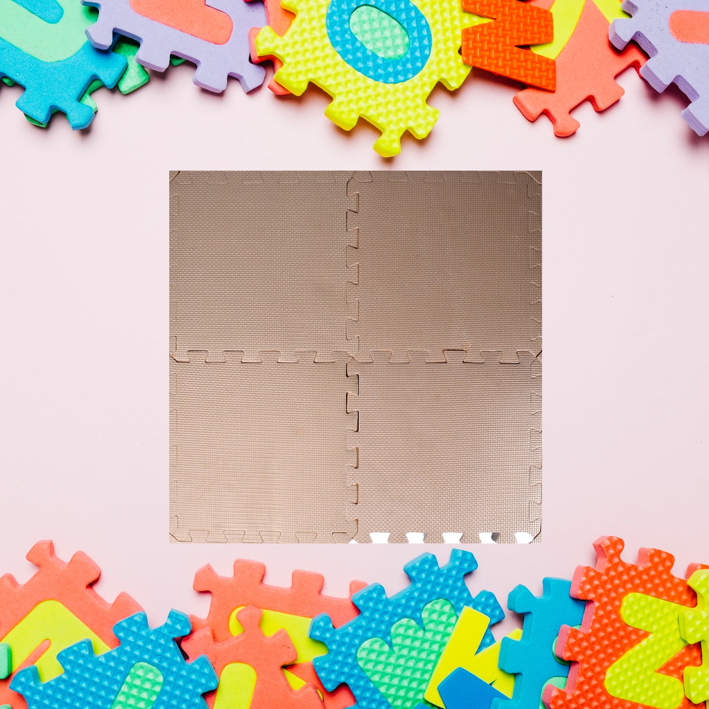 7539 Kids Mats For Floor Soft Plush Foam Babies Puzzle Interlocking Play Mats For Crawling Playing Tile Mat Carpet Rug For Infants And Toddlers (Size - 63x63cm Set Of 4pc)