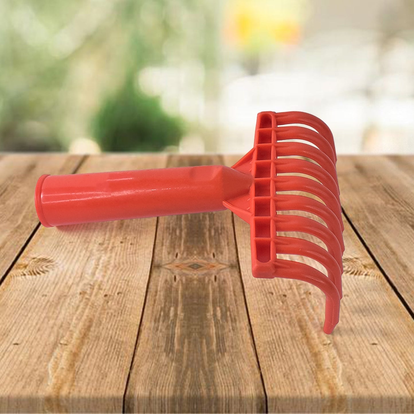 Heavy Duty Plastic Garden Hand Rake 9-tooth Cultivator Tool (1 Pc)