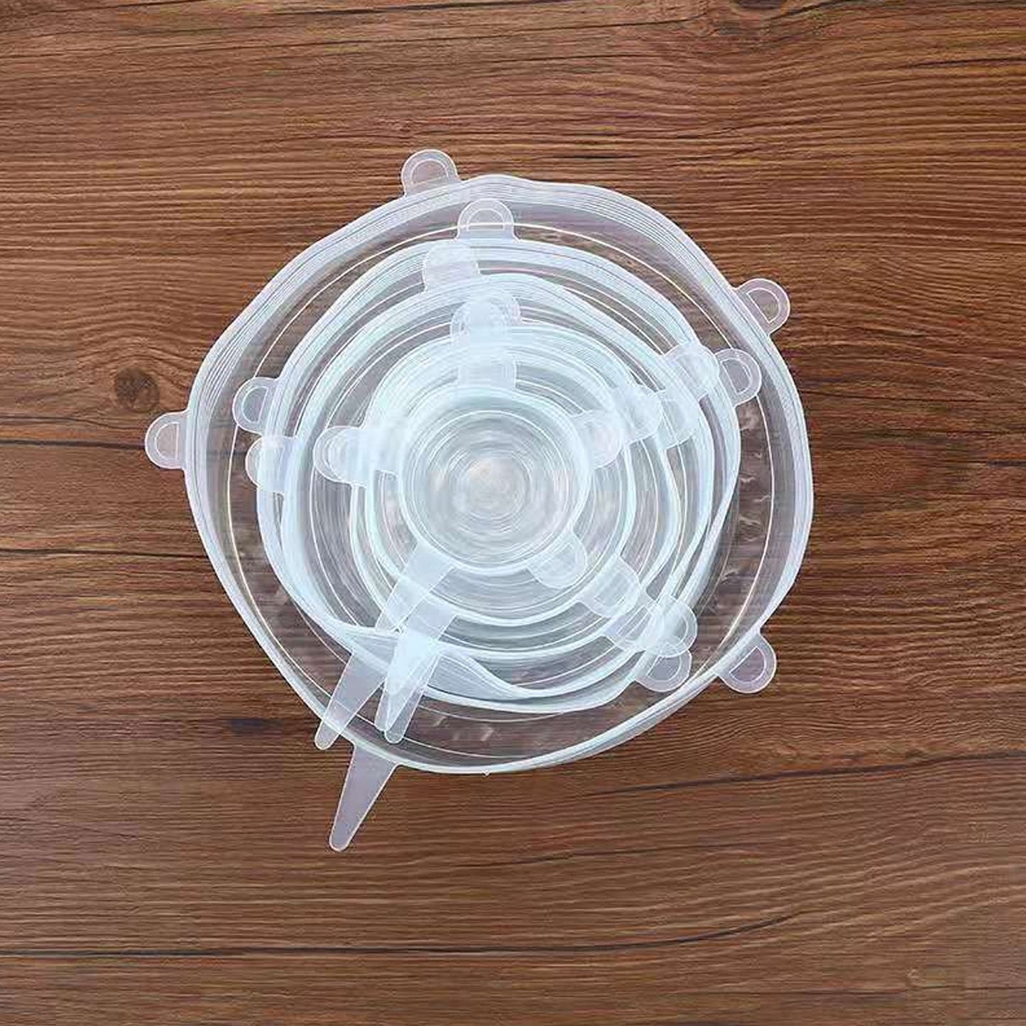 Silicone Food Cover Stretch Lids (6 Pcs Set 62 Gm)
