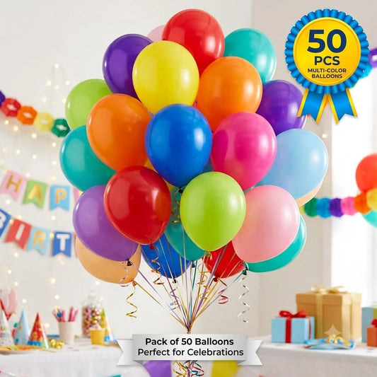 Party Balloons Multicolour, 50 pcs