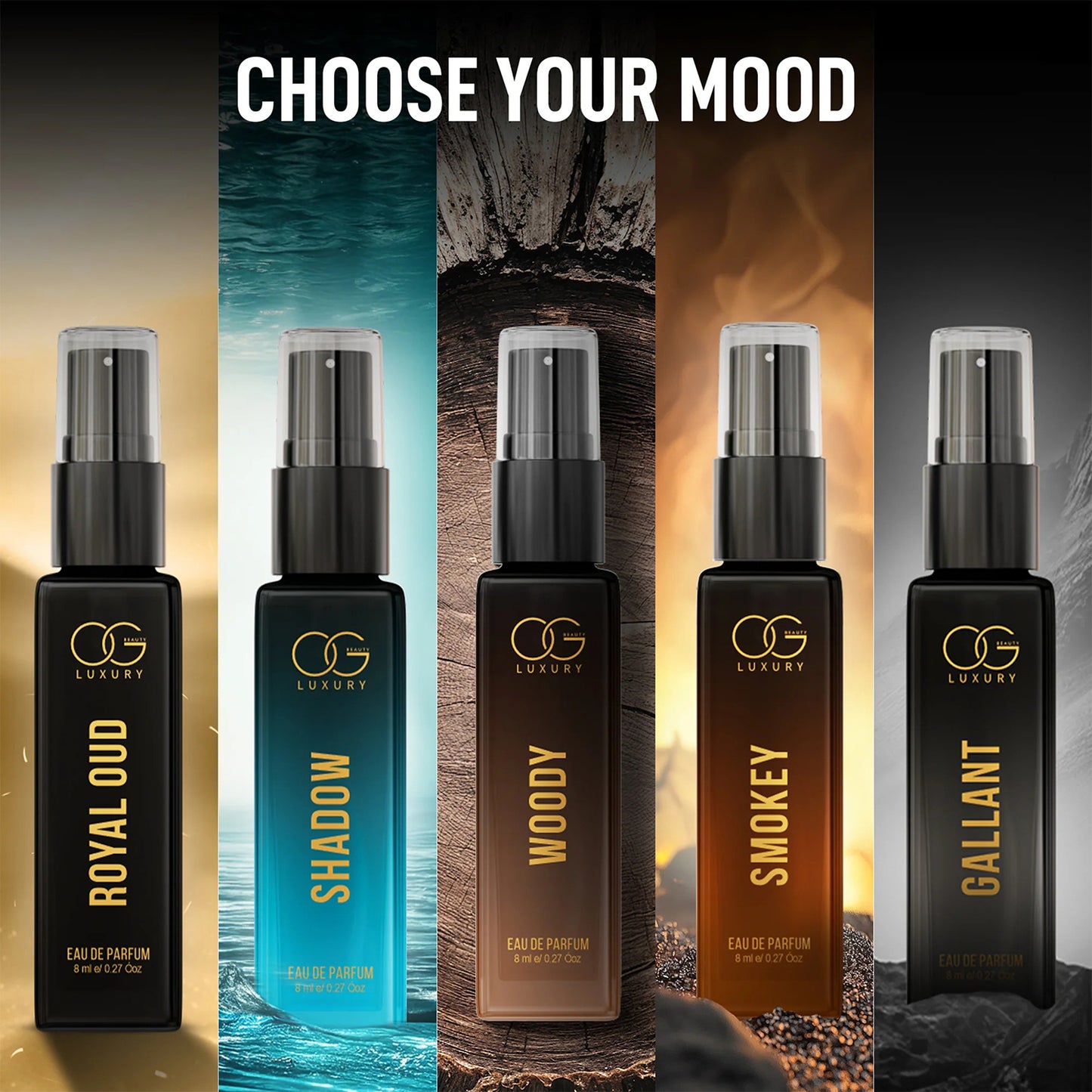 Og Beauty Luxury Perfume Combo Pack (8 Ml  5 Pc)