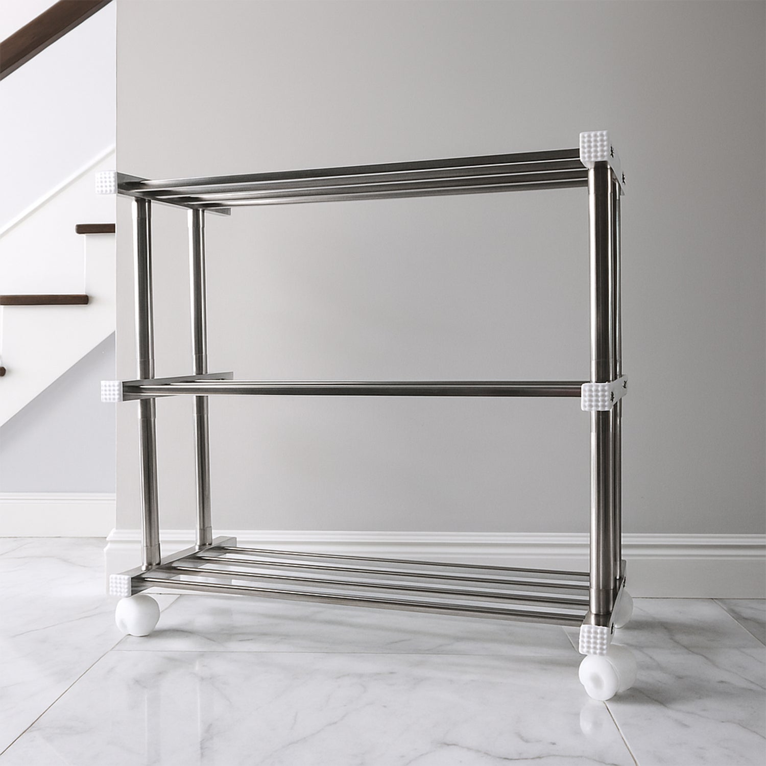 Supermom Stainless Steel Multipurpose Shoe  Storage Rack - (1 Pc)