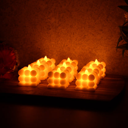 Decorative Led Bubble Candles (9 Pc  Set)