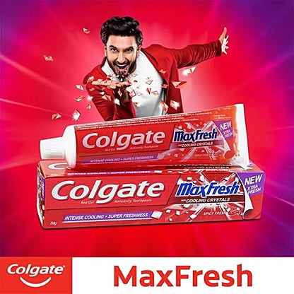 Colgate MaxFresh Anticavity Toothpaste Gel - Ultra Freeze, Spicy Fresh, 81 g