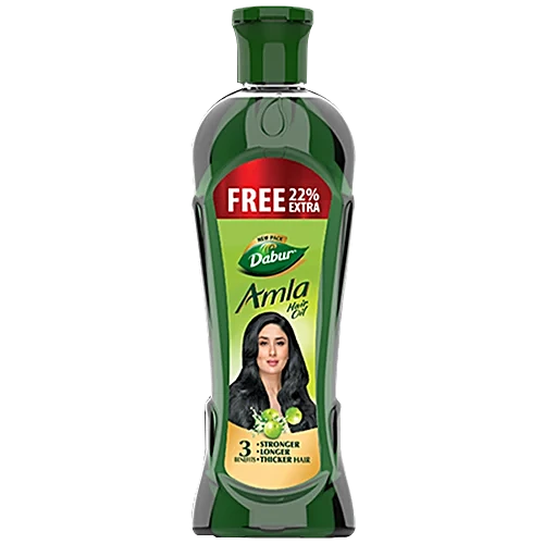 Dabur Amla Hair Oil - For Stronger, Longer & Thicker Hair, Rich In Vitamin C 90 ml + 46 ml(Free), 136 ml