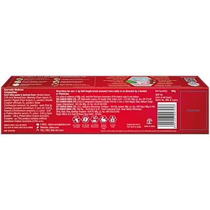 Dabur Red Ayurvedic Fluoride Free Toothpaste, 100 g