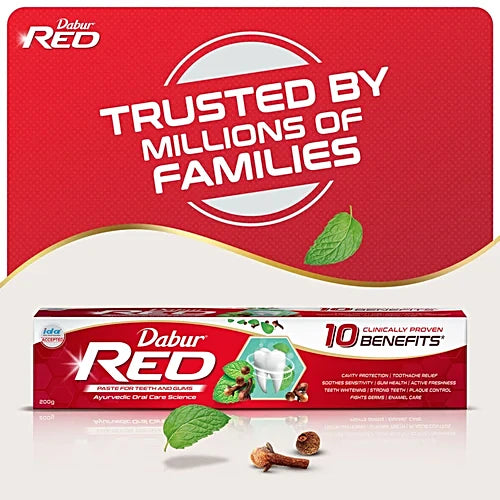 Dabur Red Ayurvedic Fluoride Free Toothpaste, 100 g