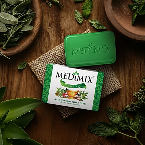 Medimix Ayurvedic 18 Herbs Ayurvedic Soap, 75 g Carton