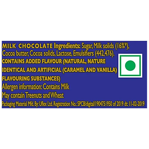 Cadbury Dairy Milk Chocolate Bar, 13.2 g