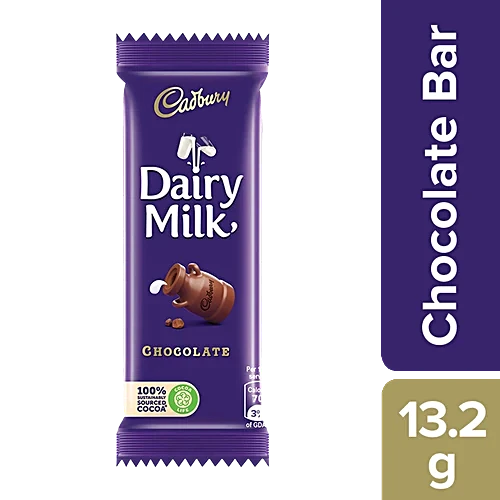 Cadbury Dairy Milk Chocolate Bar, 13.2 g