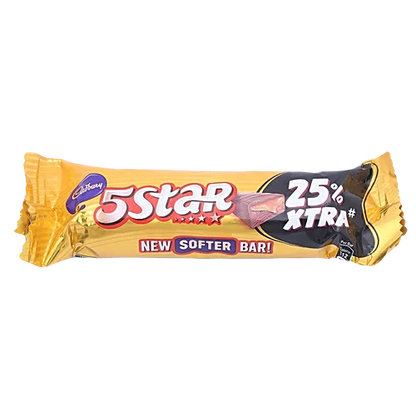 Cadbury 5 Star 5 Star Chocolate Bar, 19.5 g
