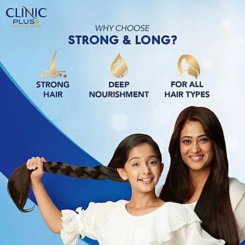 Clinic Plus Strong & Long Shampoo With Milk Proteins & Multivitamins, 355 ml