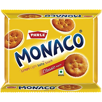 Parle Monaco Salty Snack Biscuits - Classic Regular, 185.6 g Pouch
