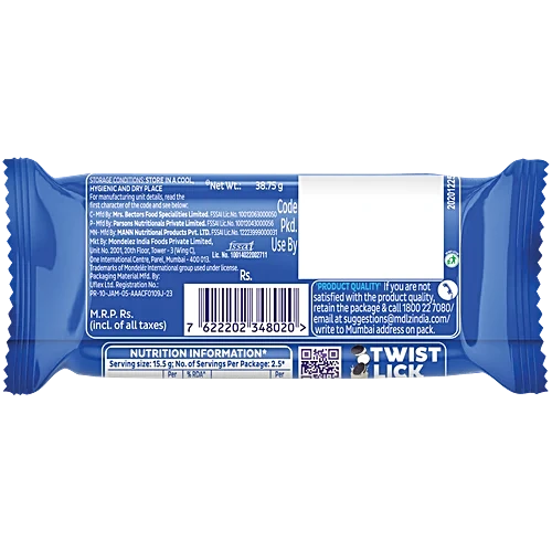 Cadbury Oreo Vanilla Flavour Creme Sandwich Biscuit, 41.75 g