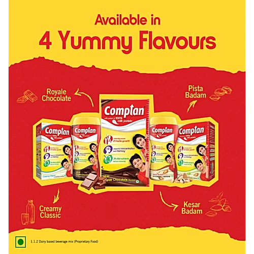 Complan Nutritional Drink Powder - Royale Chocolate, 500 g Carton