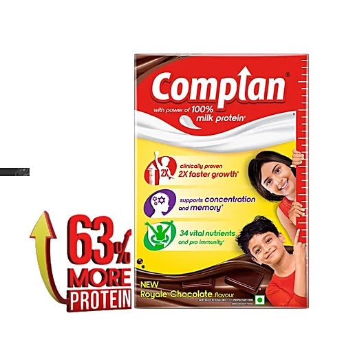 Complan Nutritional Drink Powder - Royale Chocolate, 500 g Carton