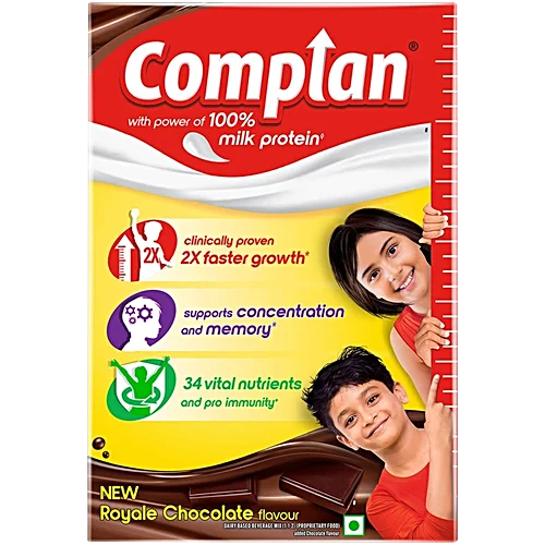 Complan Nutritional Drink Powder - Royale Chocolate, 500 g Carton