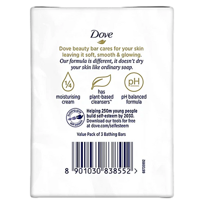 Dove Cream Bar Bathing Soap, 3x75 g