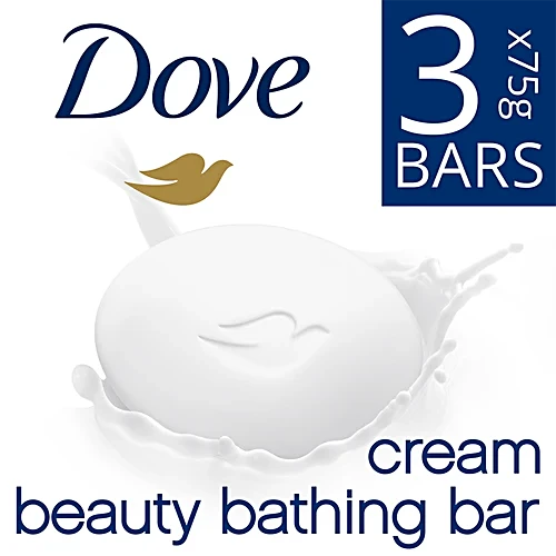 Dove Cream Bar Bathing Soap, 3x75 g