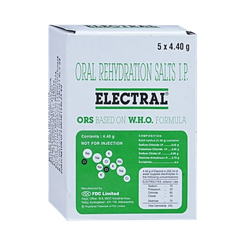 Electral Powder | ORS for Replenishing Body Fluids & Electrolytes | For Stomach Care, 4.4 gm