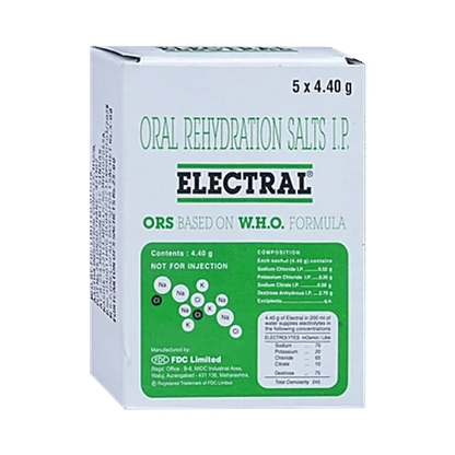 Electral Powder | ORS for Replenishing Body Fluids & Electrolytes | For Stomach Care, 4.4 gm
