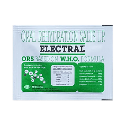 Electral Powder | ORS for Replenishing Body Fluids & Electrolytes | For Stomach Care, 4.4 gm
