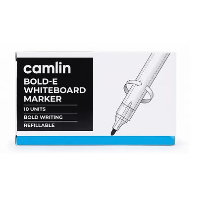Camlin Bold-E White Board Marker, 10 Units, Blue