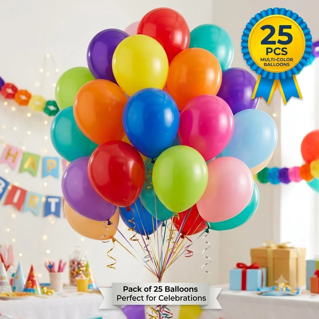 Party Balloons Multicolour, 25 pcs