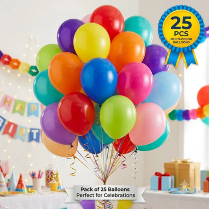 Party Balloons Multicolour, 25 pcs