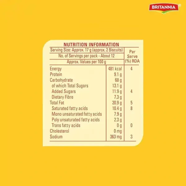 Britannia Nutri Choice Digestive High Fibre Biscuits, 192 g