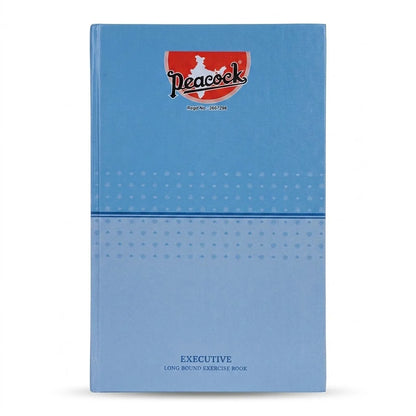 Peacock Executive Long Bound Exercise Book (Long Notebook Diary) for School, College and Office Use, 192 Pages