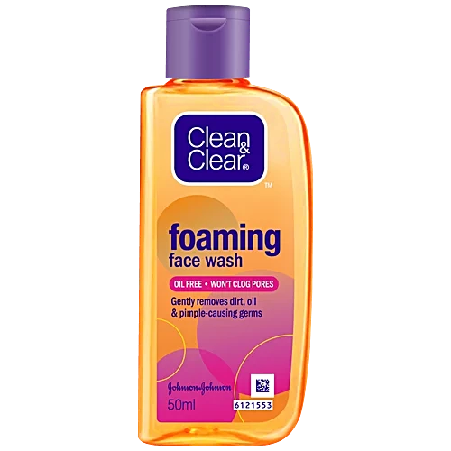 Clean & Clear Foaming Face Wash - Oil-Free, 50 ml